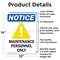Signmission Maintenance Personnel Only, 10 in W x Rectangle, Aluminum OS-2PACK-NS-A-1014-V-14107 - alternate 3